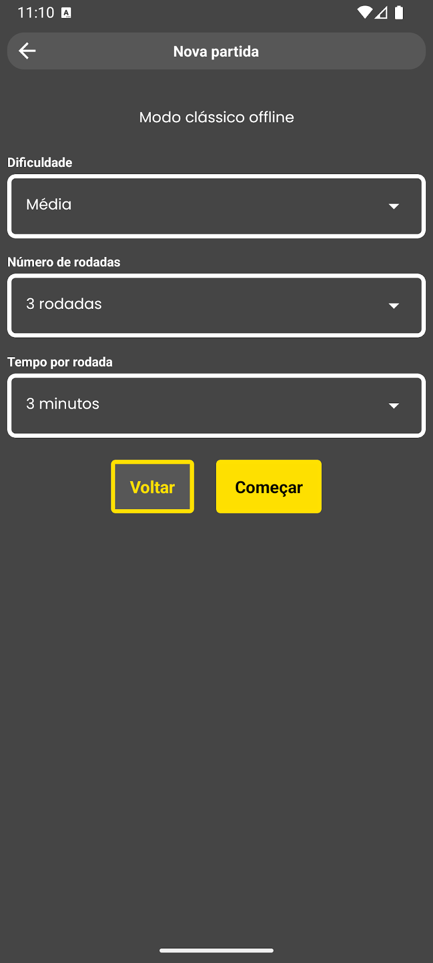 Tela do jogo Forca Play 2
